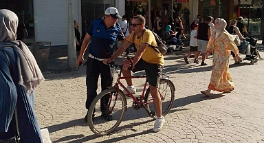 Çark Caddesi’nde Bisiklet ve Motosiklet Denetimi