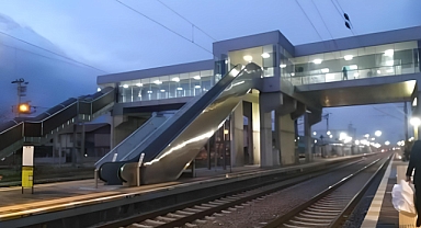 Bisikletiyle YHT İstasyonundan Geçmeye Çalıştı