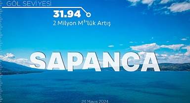 Sakarya'da Sağanak Yağışlar Sonrası Sapanca Gölü'nde Su Seviyesi Ciddi Oranda Arttı