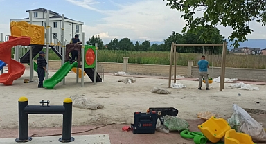 Hanlı Şehitler Parkında Montaj İşlemine Başlandı