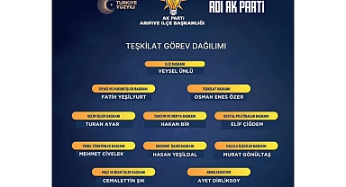 Ak Parti Arifiye İlçe Başkanlığında görev dağılımı yapıldı.