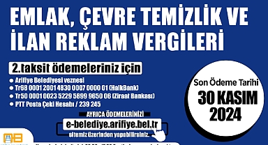 Arifiye Belediyesi’nden Vergi Ödemeleri Hakkında Duyuru