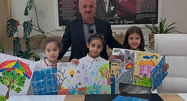 Bekir Sıtkı Durgun İlkokulu'nda İnsan Hakları Haftası Resim Yarışmasında Ödüller Sahiplerini Buldu