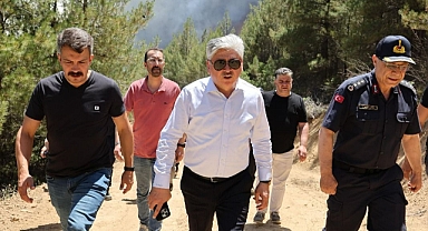 Vali Doğan Yangın Bölgesinde: Havadan ve Karadan Ekipler Sahada