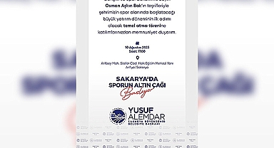 Saatler Kaldı: Arifiye Spor Yatırımı İçin Temel Atma Töreni Bugün!