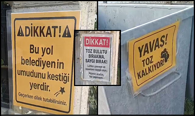 Arifbey'de Mizah Dolu Tepki: Vatandaşlar Bozuk Yollara Yazılarla Seslendi!