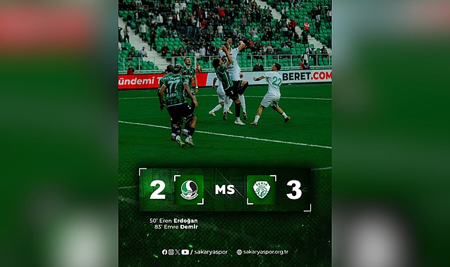 Sakaryaspor Taraftarını Üzdü: Evinde 2-3’lük Mağlubiyet