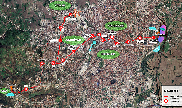 Sakarya’ya Tarihi Müjde: Adapazarı–Serdivan–Kampüs Tramvay Hattı İhaleye Çıkıyor 