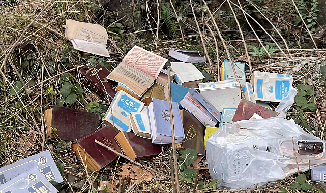 Arifiye Sınırında Skandal Görüntü: Dere Yanına Kutsal Kitapları Terk Ettiler!