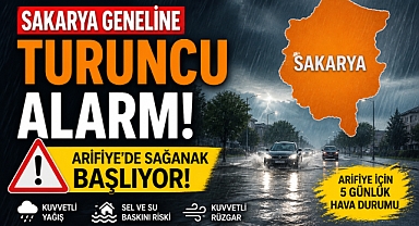 Sakarya Genelinde Alarm, Arifiye’de Kuvvetli Yağış Bekleniyor!